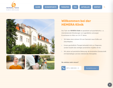 Website-Vorschau von Klinik Essstörung