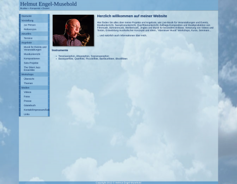 Website-Vorschau von Helmut Engel-Musehold Saxophonist