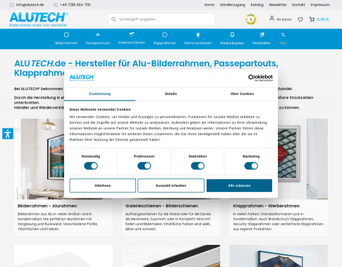 Vorschau von Alutech.de - Der Bilderrahmenshop