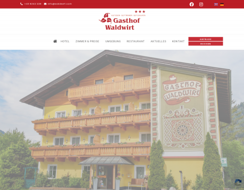 Website-Vorschau von Gasthof Waldwirt in Russbach