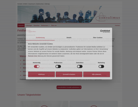 Website-Vorschau von Consulimus AG- Mitarbeiterbefragung