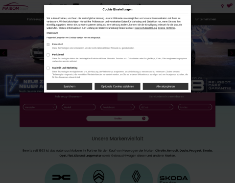 Website-Vorschau von Auto Maibom