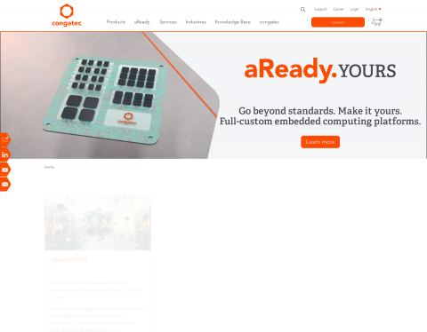 Website-Vorschau von Computermodule von Congatec