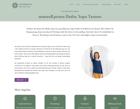 Website-Vorschau von manas & prana Yogastudio Kelkheim