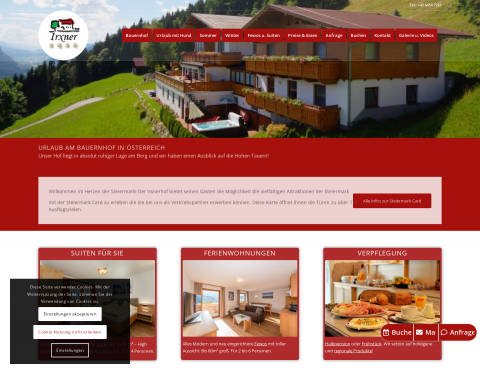 Website-Vorschau von Sommerurlaub in Oesterreich