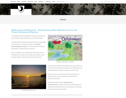 Website-Vorschau von Masuren, damals und heute