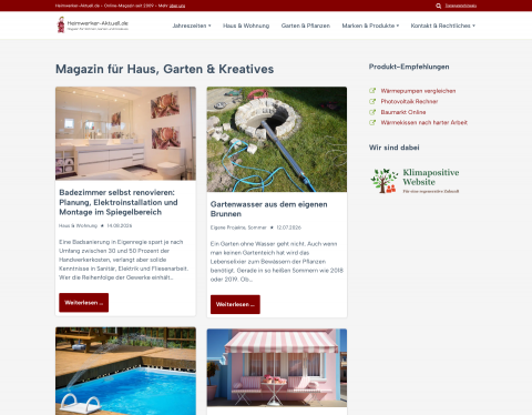 Website-Vorschau von Heimwerker Aktuell