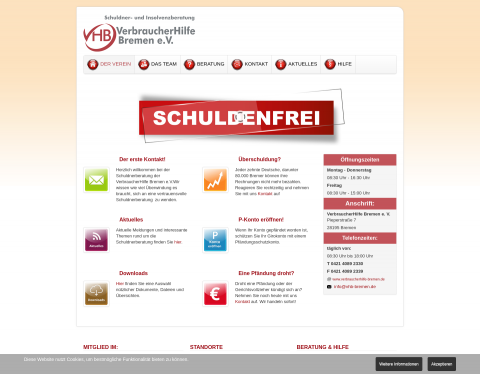 Website-Vorschau von verbraucherhilfe Bremen e.V.