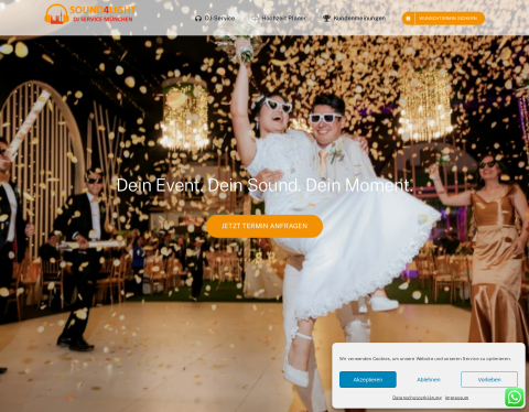 Website-Vorschau von Sound4Light - DJ München Service