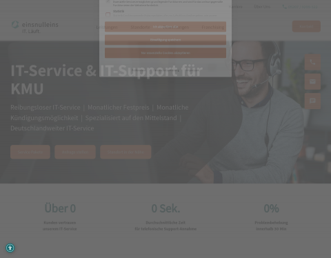 Website-Vorschau von einsnulleins in Hamburg Winterhude