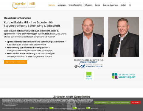 Website-Vorschau von Steuerberatung Ratzke Hill
