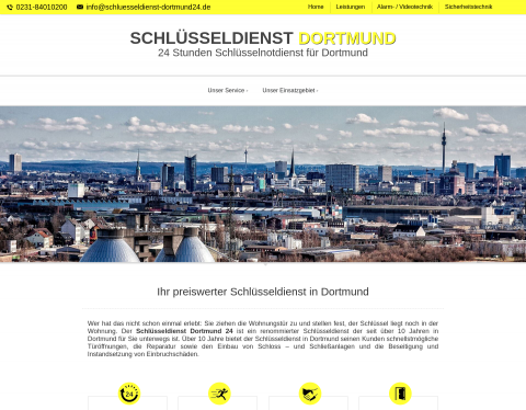 Website-Vorschau von Schlüsseldienst Dortmund 24