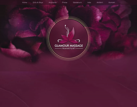 Website-Vorschau von Glamour Erotik Massage Frankfurt