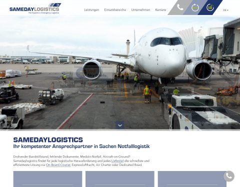 Website-Vorschau von Notfall Logistik