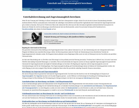 Vorschau von Onlineberechnung zum Familienrecht