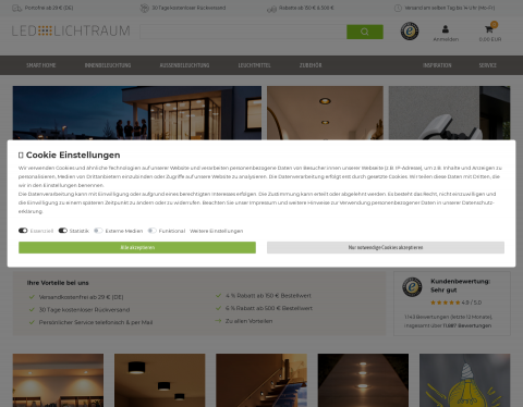 Website-Vorschau von Led Lichtraum Shop