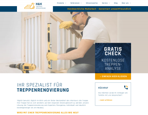 Website-Vorschau von H&K Treppenrenovierung