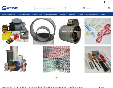 Website-Vorschau von Wescap BV