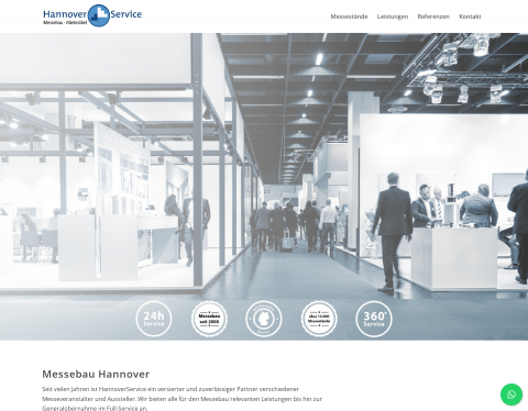 Website-Vorschau von Messebau Hannover Service GmbH