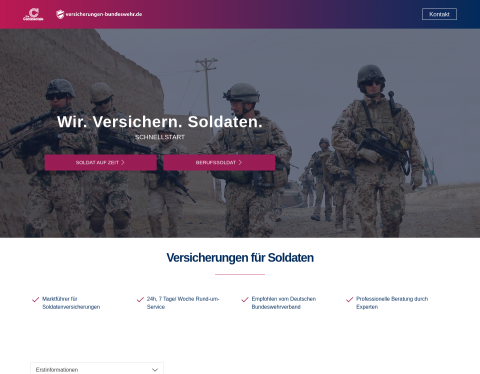 Website-Vorschau von Continentale Bundeswehr Versicherung