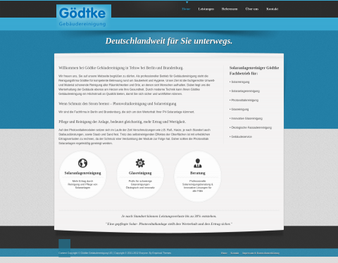 Website-Vorschau von Gödtke Gebäudereinigung | Photovoltaik