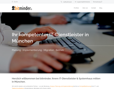 Website-Vorschau von bitminder GmbH