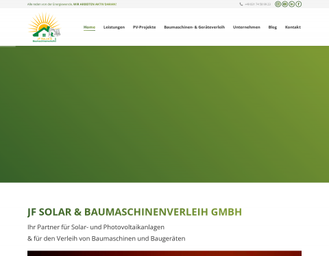 Website-Vorschau von JF-Solar PV-Montagen