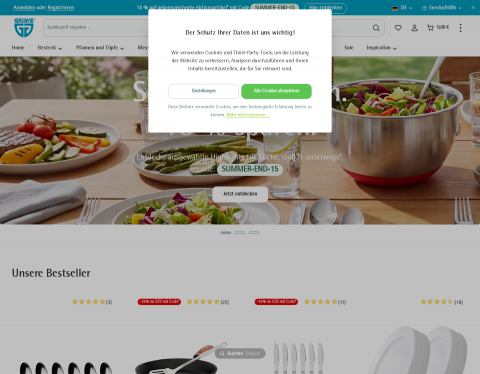 Website-Vorschau von Gräwe Shop - Küchenutensilien
