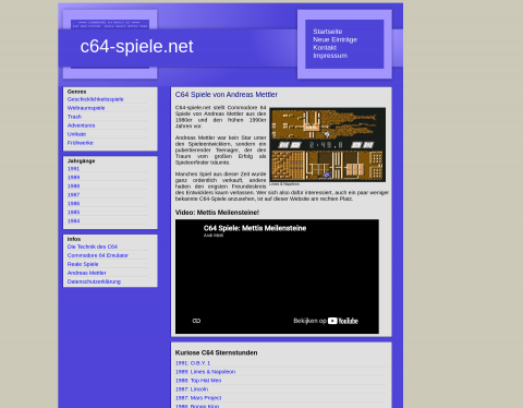 Website-Vorschau von Computerspiele für den C64