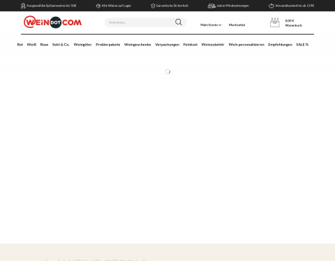 Website-Vorschau von Weinversand