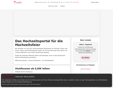 Website-Vorschau von Hochzeitsportal und WeddingStore