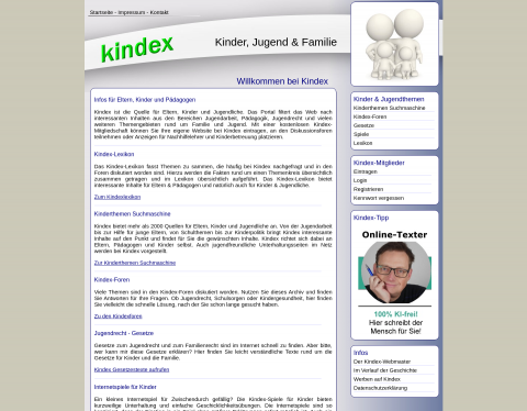 Website-Vorschau von Nachhilfe-Suche und Internetspiele