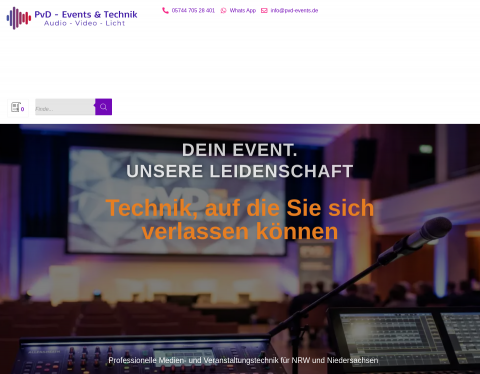 Website-Vorschau von P.v.D. - Music & Events