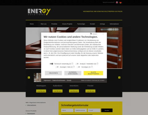 Website-Vorschau von Holztreppen von Energy Solutions