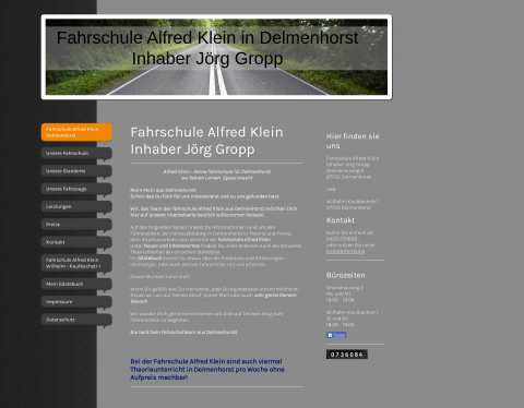 Website-Vorschau von Fahrschule Alfred Klein