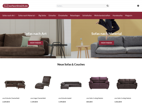 Website-Vorschau von Online Möbelhaus | couchundco.de