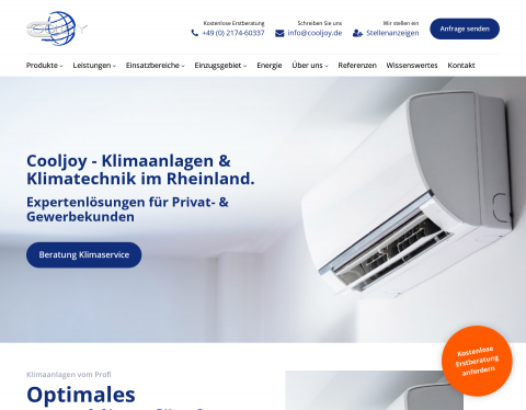 Website-Vorschau von Klimatisierung der Produktionshalle