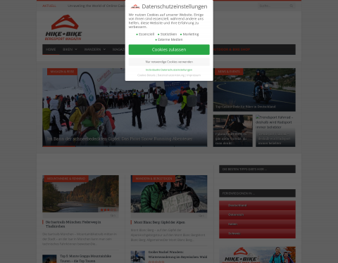 Website-Vorschau von Hike+Bike Bergsport