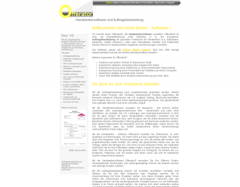 Website-Vorschau von Offerator