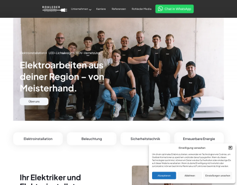 Website-Vorschau von Elektro Rohleder in Bocholt