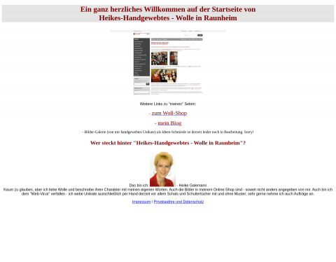 Website-Vorschau von Heikes-Handgewebtes