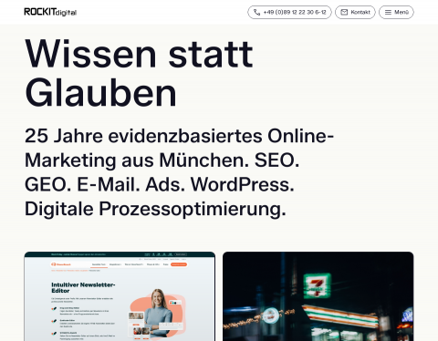 Website-Vorschau von ROCKITdigital GmbH