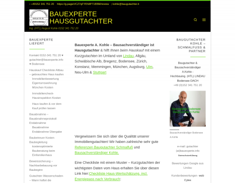 Website-Vorschau von Der Bauexperte