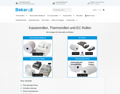 Vorschau von Bekaroll Kassenrollen-Versand