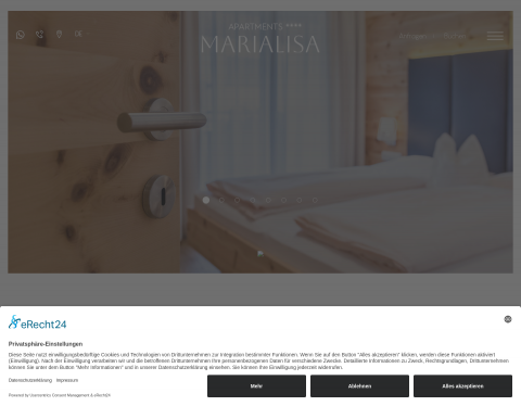 Website-Vorschau von Apartments Marialisa - Klausen