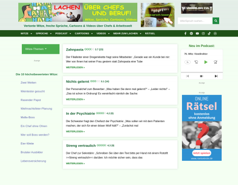 Website-Vorschau von Chefwitze en Blog