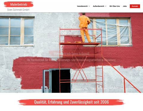 Website-Vorschau von Malerbetrieb Sven Schmidt GmbH