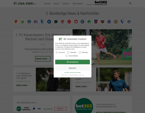 Website-Vorschau von Liga-zwei.de