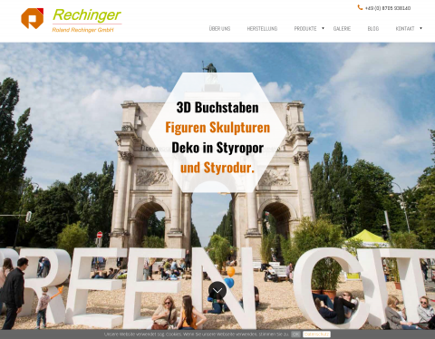 Website-Vorschau von 3D-Werbung Dekoration Eyecatcher