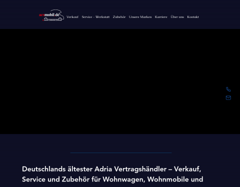 Website-Vorschau von Adria Caravan Schraub GmbH